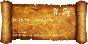 Nyikos Szabolcs névjegykártya