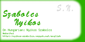 szabolcs nyikos business card